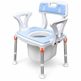   KING Szoba WC és zuhanyszék 3in1 háttámlával és karfával, vödörrel
