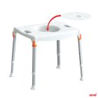 KING Szoba WC és zuhanyszék 3in1 háttámlával és karfával, vödörrel